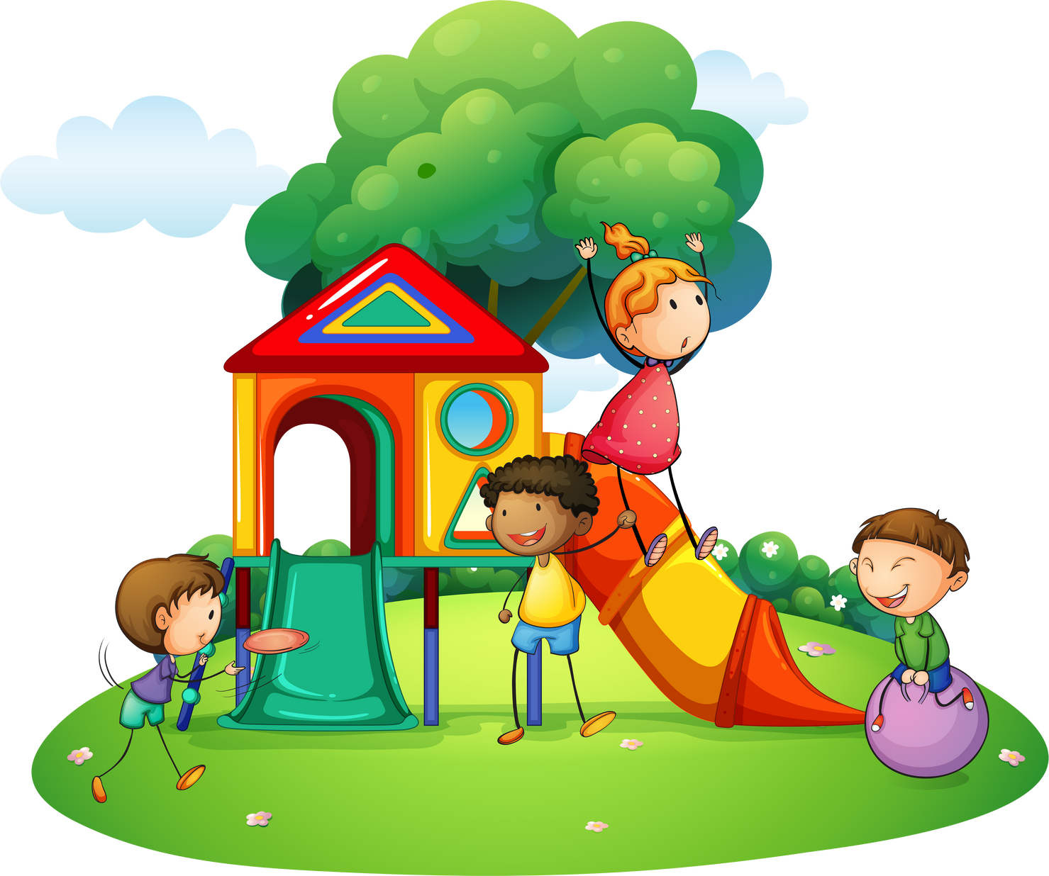 Children Playing Illustration