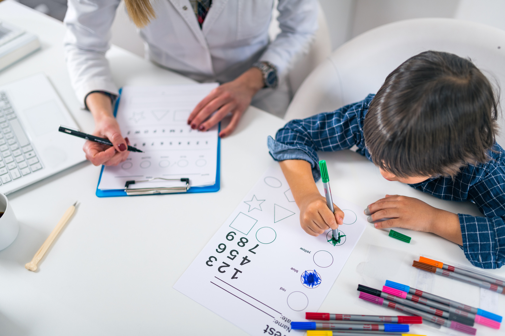 Psychology Test for Children - Toddler Coloring Shapes