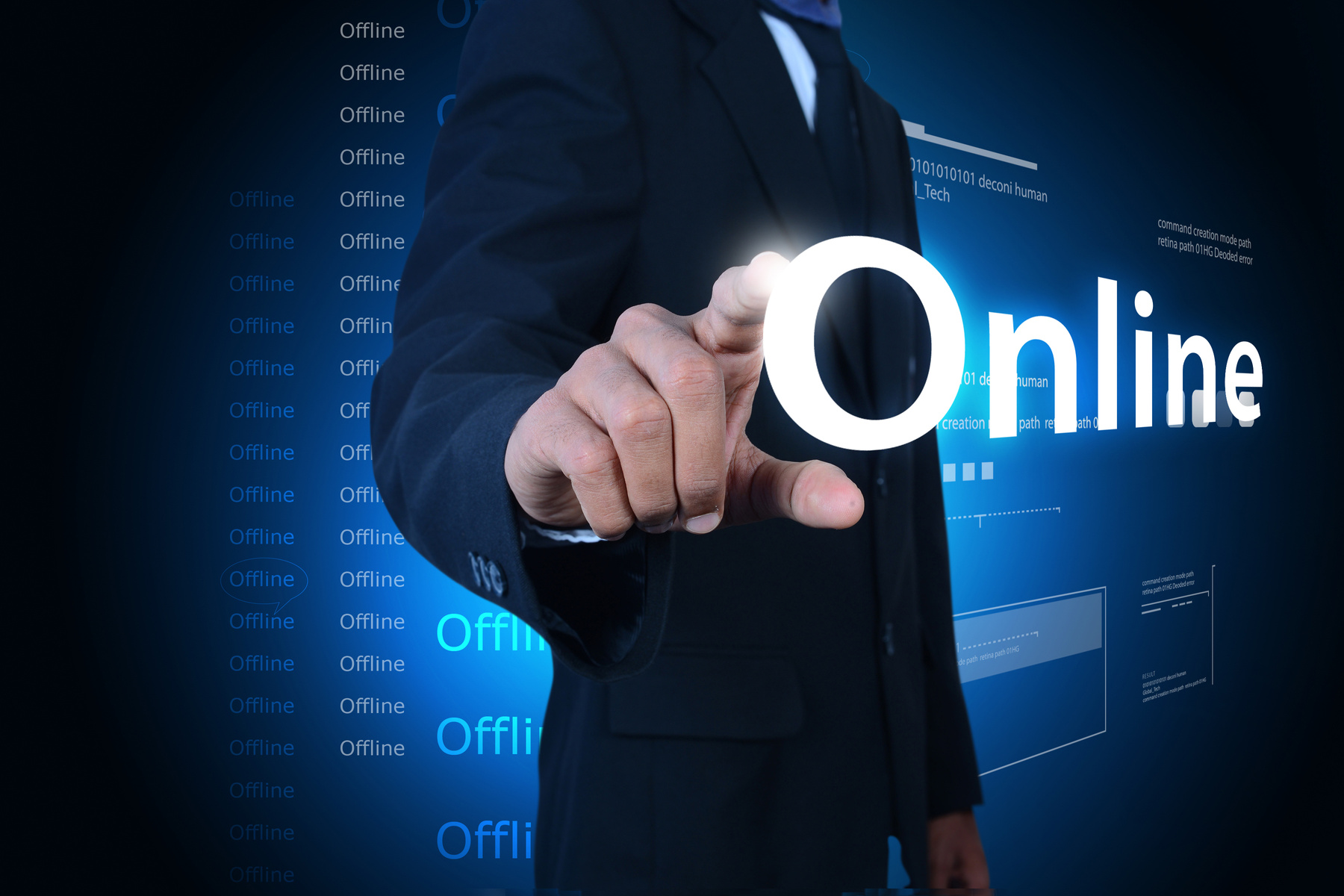 Man with online concept